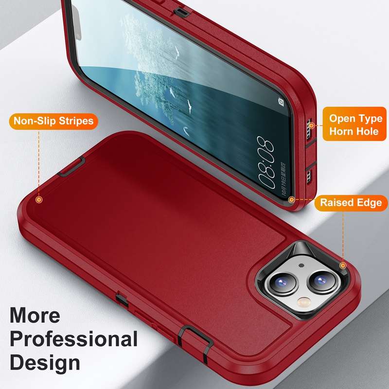 For iPhone 15 Life Waterproof Rugged Phone Case(Dark Blue + Royal Blue)