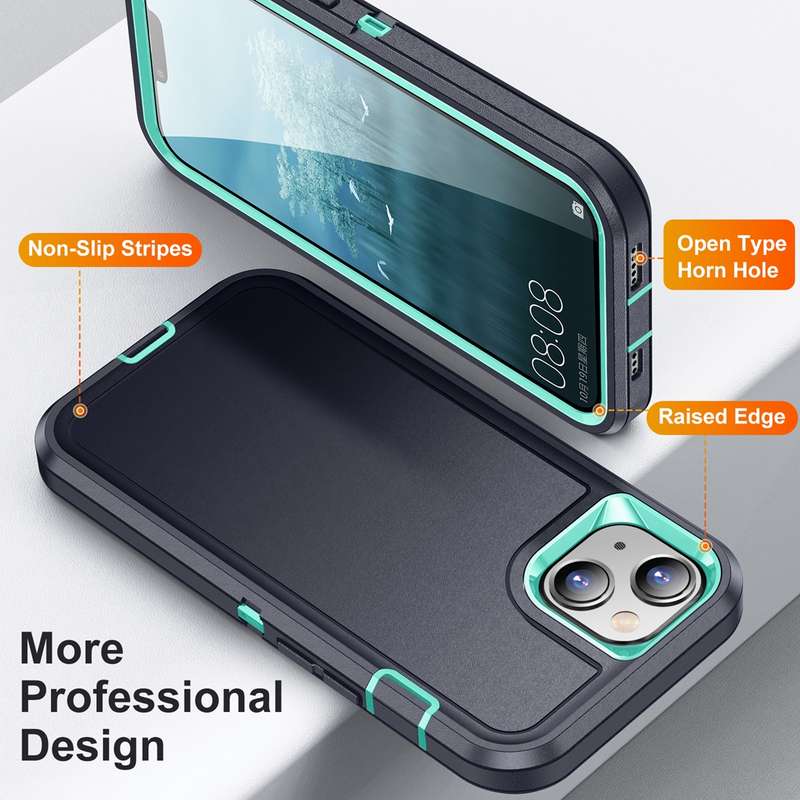 For iPhone 15 Life Waterproof Rugged Phone Case(Dark Blue + Light Blue)