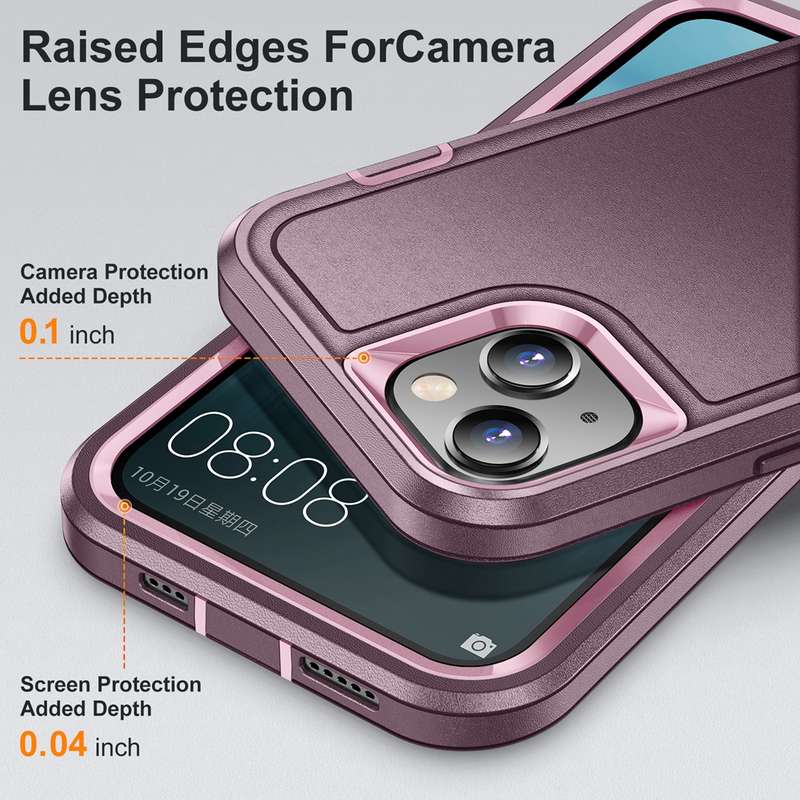 For iPhone 15 Life Waterproof Rugged Phone Case(Dark Blue + Light Blue)