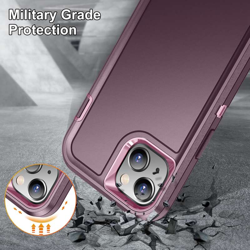 For iPhone 15 Life Waterproof Rugged Phone Case(Dark Blue + Light Blue)