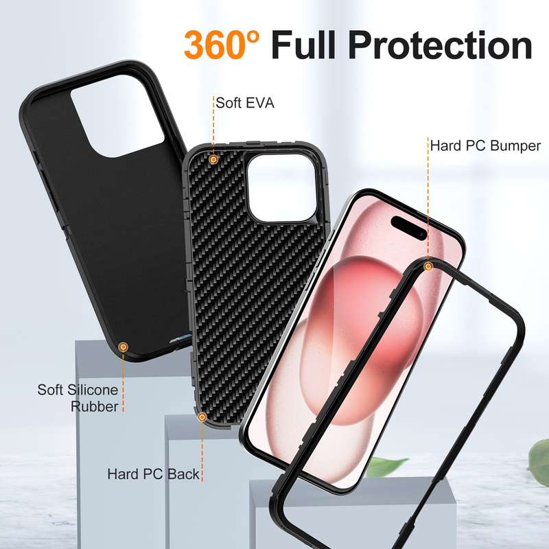 For iPhone 16 Pro Max Life Waterproof Rugged Phone Case(Black)