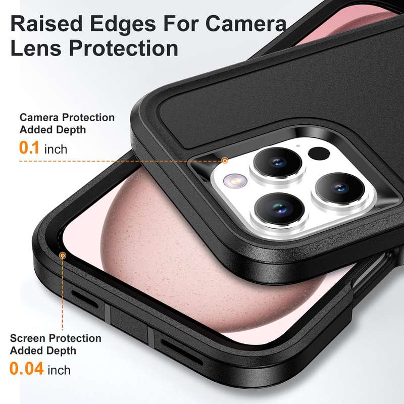 For iPhone 16 Pro Max Life Waterproof Rugged Phone Case(Black)