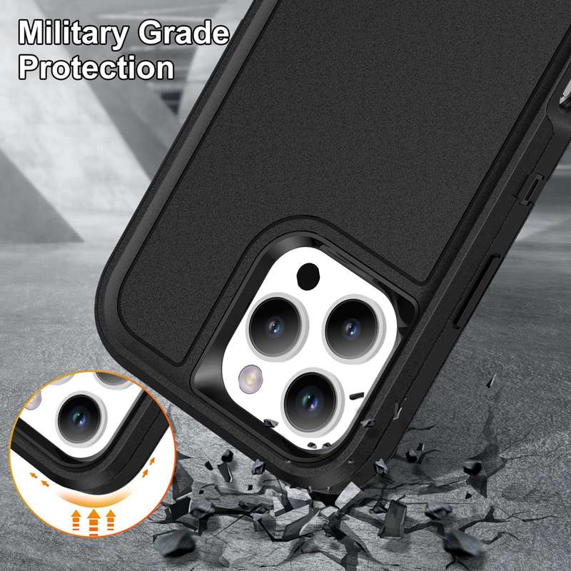 For iPhone 16 Pro Max Life Waterproof Rugged Phone Case(Black)