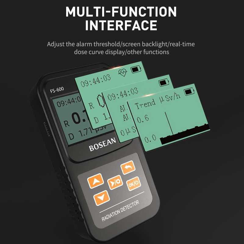 FS-600 Household Nuclear Radiation Detector Glass Geiger Counter