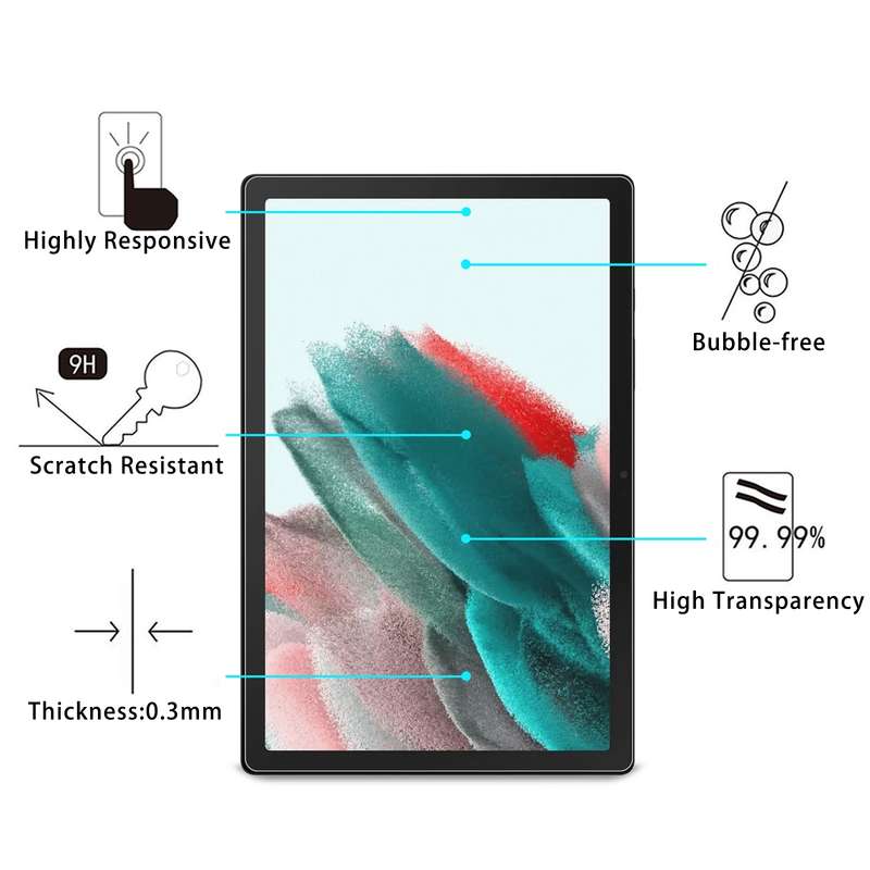 For Samsung Galaxy Tab A9 9H 0.3mm Explosion-proof Tempered Glass Film
