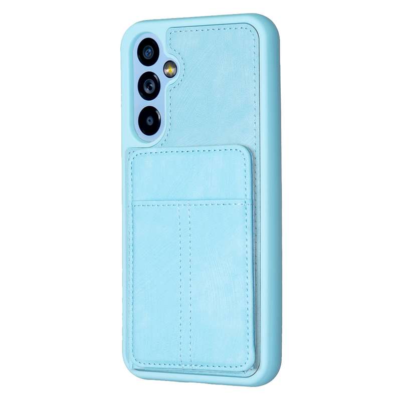 For Samsung Galaxy A54 5G BF28 Frosted Card Bag Phone Case with Holder(Black)