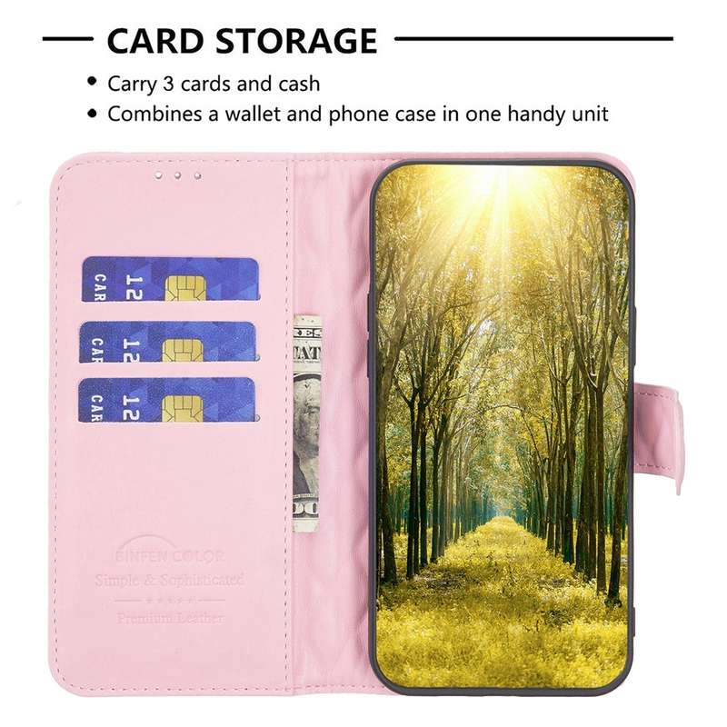For Motorola Edge 50 Fusion Diamond Lattice Wallet Flip Leather Phone Case(Pink)