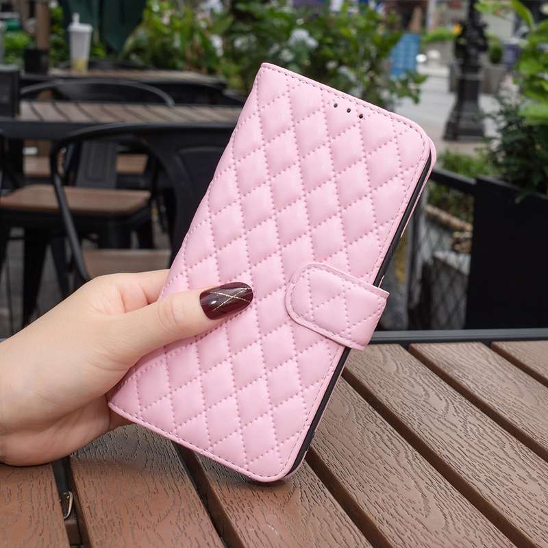 For Motorola Edge 50 Fusion Diamond Lattice Wallet Flip Leather Phone Case(Pink)