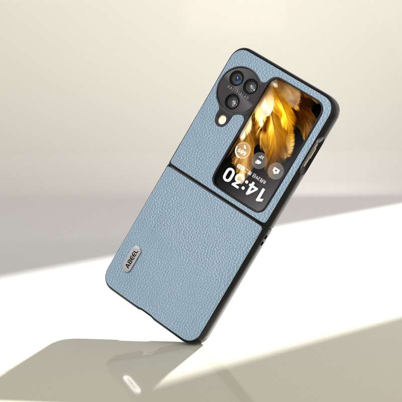 For OPPO Find N3 Flip ABEEL Black Edge Genuine Mino Phone Case(Black)