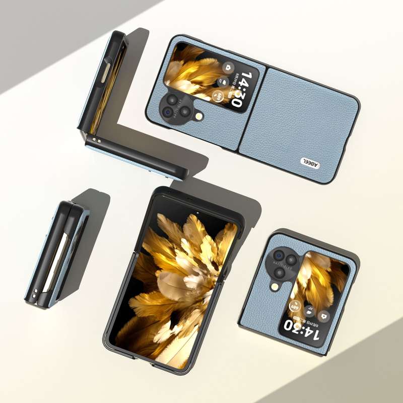 For OPPO Find N3 Flip ABEEL Black Edge Genuine Mino Phone Case(Black)