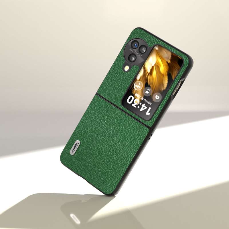 For OPPO Find N3 Flip ABEEL Black Edge Genuine Mino Phone Case(Black)