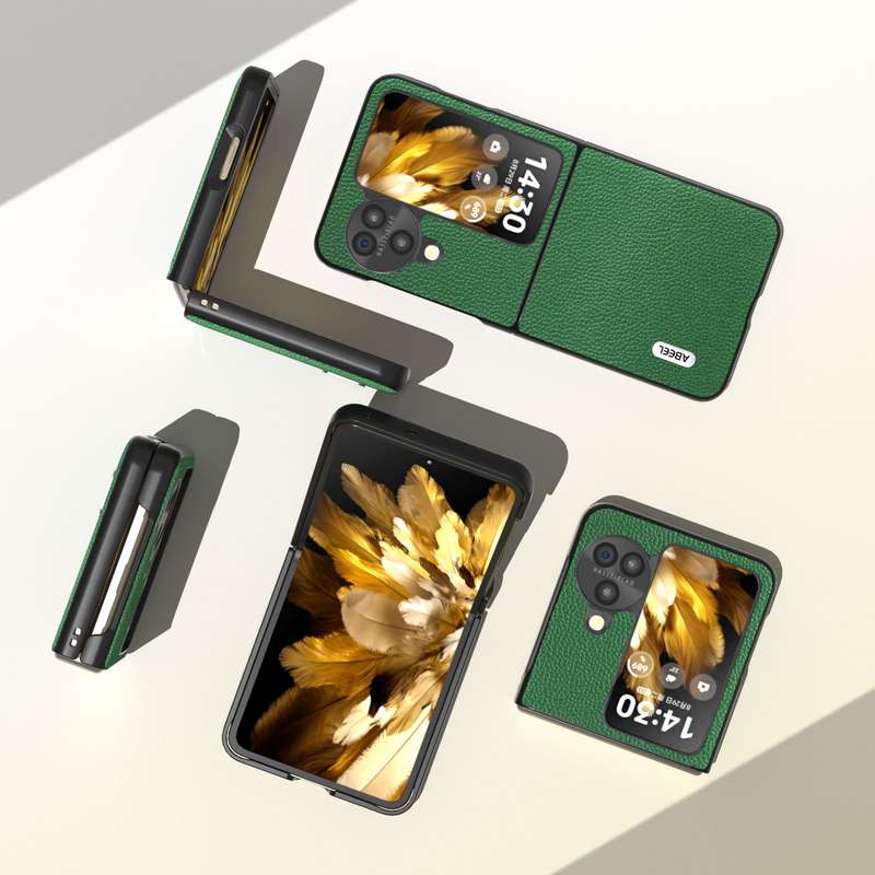 For OPPO Find N3 Flip ABEEL Black Edge Genuine Mino Phone Case(Black)