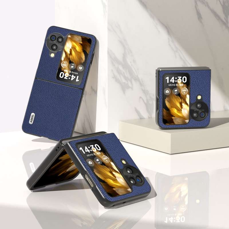 For OPPO Find N3 Flip ABEEL Black Edge Genuine Mino Phone Case(Black)