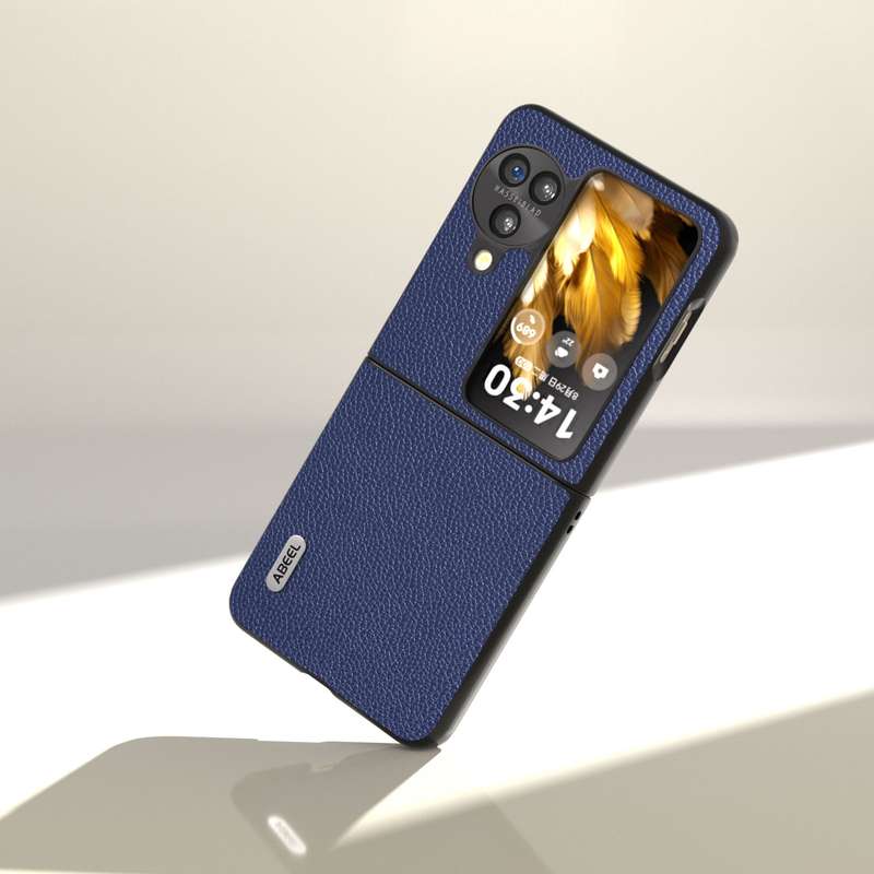 For OPPO Find N3 Flip ABEEL Black Edge Genuine Mino Phone Case(Black)