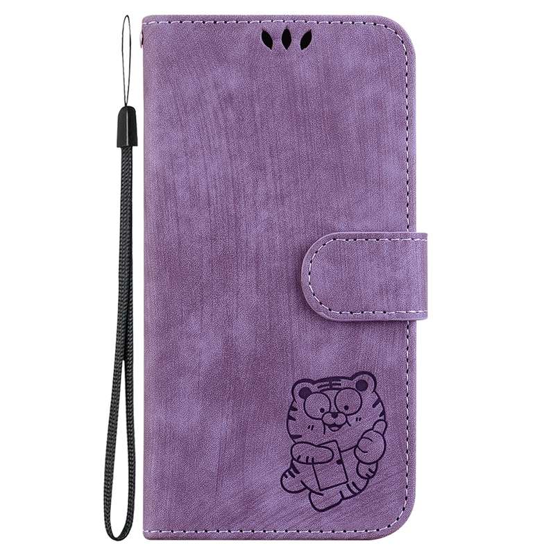 For OnePlus Ace 3 Pro Little Tiger Embossed Leather Phone Case(Purple)