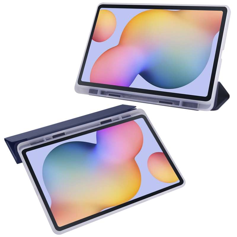 For Samsung Galaxy Tab S6 Lite P610 3-folding Horizontal Flip PU Leather + Shockproof TPU Case with