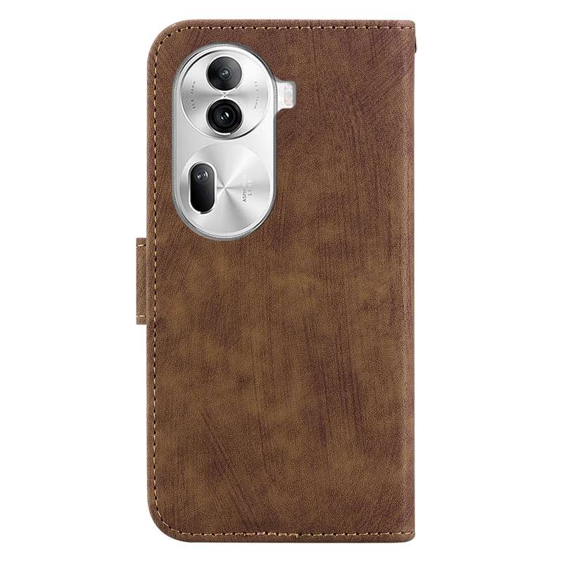 For  OPPO Reno11 Pro 5G Global Little Tiger Embossed Leather Phone Case(Brown)