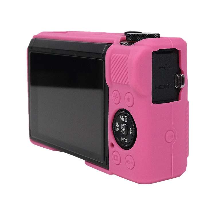 For Canon PowerShot G7 X Mark III / G7X3 Soft Silicone Protective Case with Lens Cover(Black)
