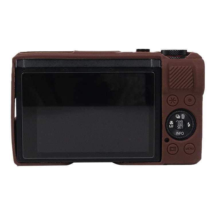 For Canon PowerShot G7 X Mark III / G7X3 Soft Silicone Protective Case with Lens Cover(Black)
