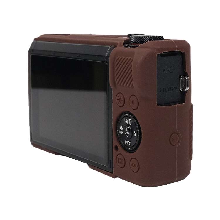 For Canon PowerShot G7 X Mark III / G7X3 Soft Silicone Protective Case with Lens Cover(Black)