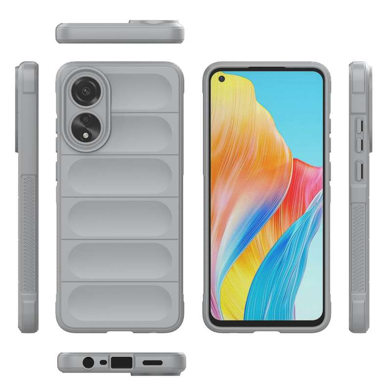 For OPPO A78 4G Global Magic Shield TPU + Flannel Phone Case(White)