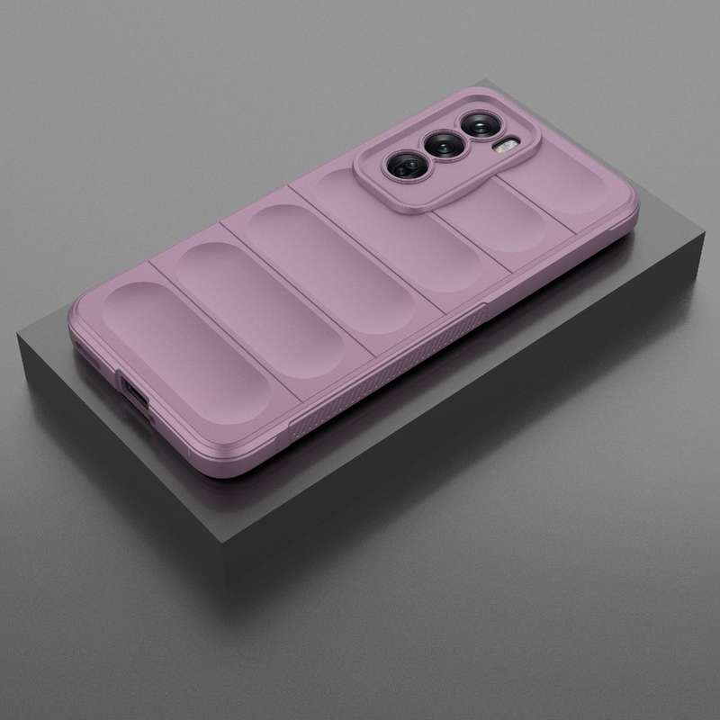 For OPPO Reno12 Global Magic Shield TPU + Flannel Phone Case(Purple)