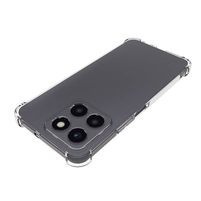 For Honor X6a 4G Shockproof Non-slip Thickening TPU Phone Case(Transparent)