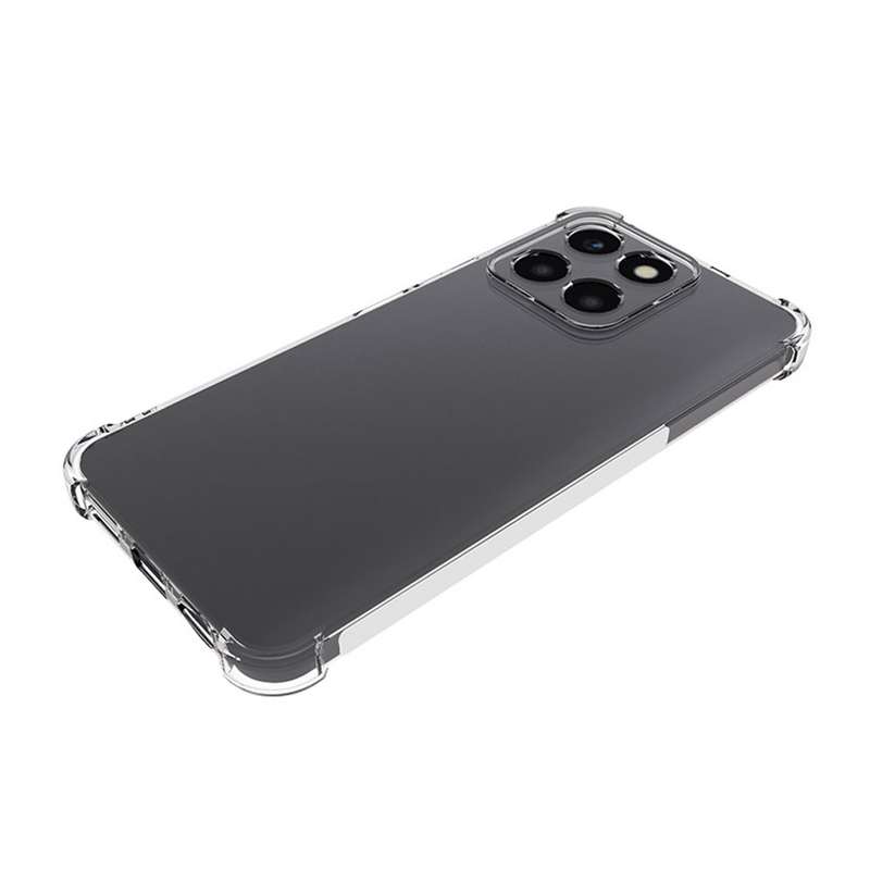 For Honor X6a 4G Shockproof Non-slip Thickening TPU Phone Case(Transparent)