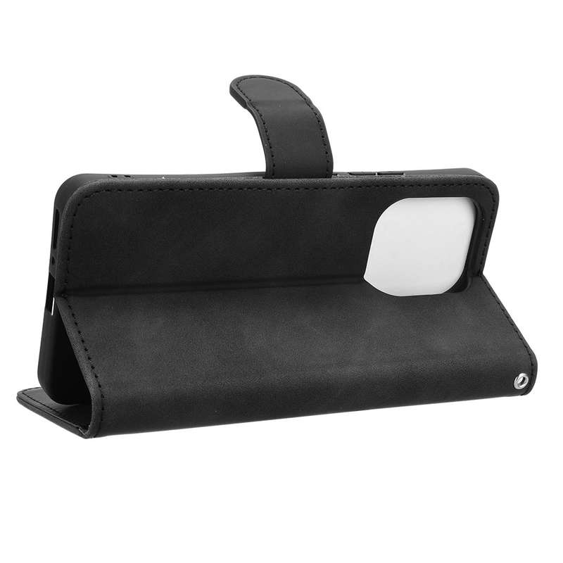 For Xiaomi Redmi Note 13 4G Skin Feel Magnetic Flip Leather Phone Case(Black)