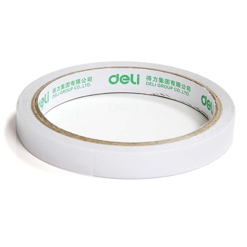 2 Volumes Deli High Adhesive Double Faced Adhesive Strong Dual Sided Tape, Size: 9mm