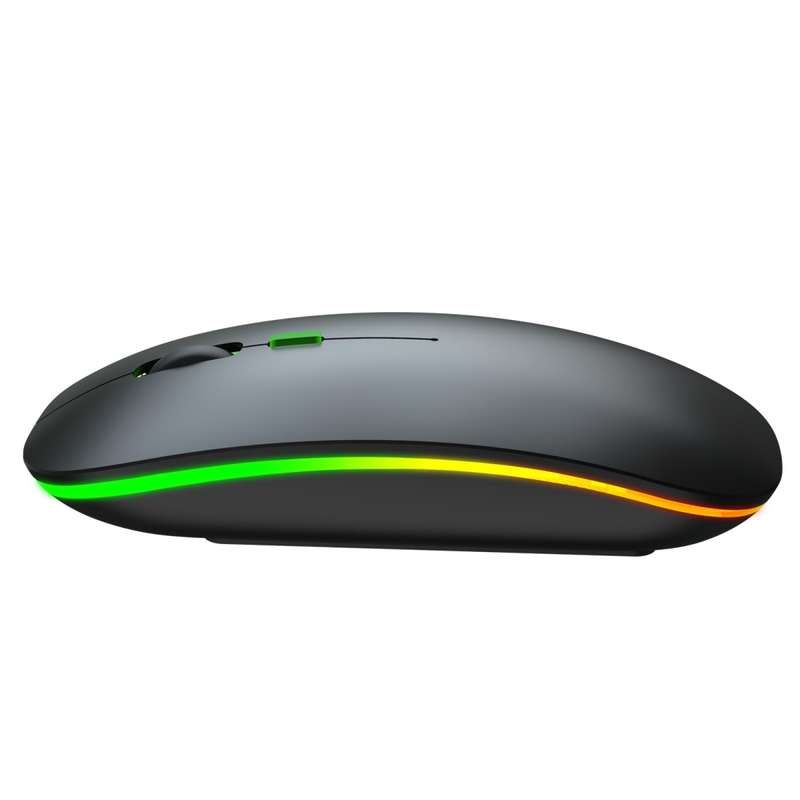 HXSJ M40 2.4GHZ 800,1200,1600dpi Third Gear Adjustment Colorful Wireless Mouse USB Rechargeable(Silv