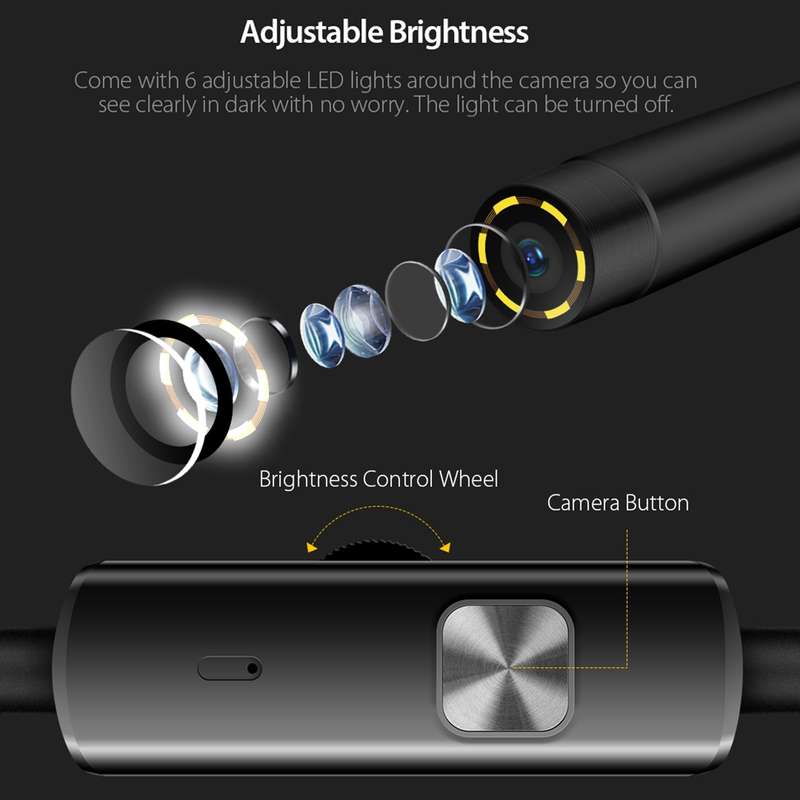 Ulefone Endoscope E1 IP67 Waterproof 3 in 1 Endoscope for Ulefone Power Armor 21 / 19 / 18T / 16 Pro