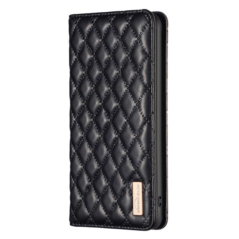 For Honor X6b Diamond Lattice Magnetic Leather Flip Phone Case(Black)