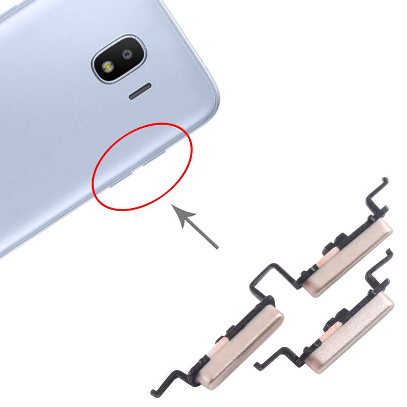 For Samsung Galaxy J4 SM-J400 10pcs Power Button + Volume Control Button(Gold)