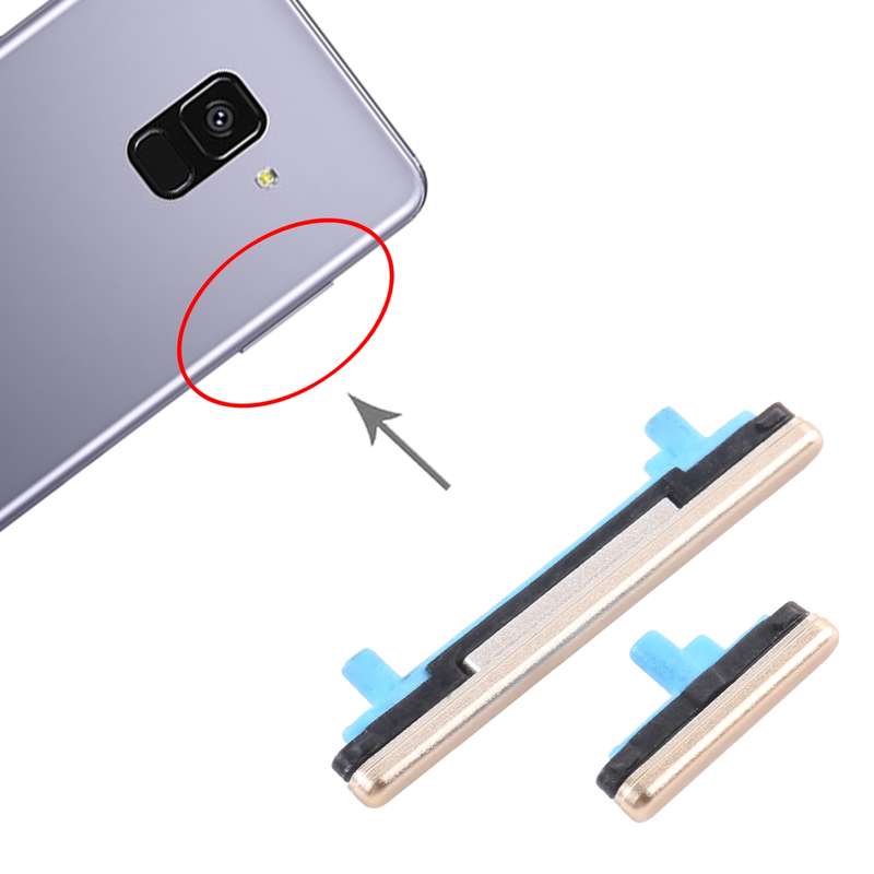 For Samsung Galaxy A8 2018 SM-A530 10pcs Power Button + Volume Control Button(Gold)