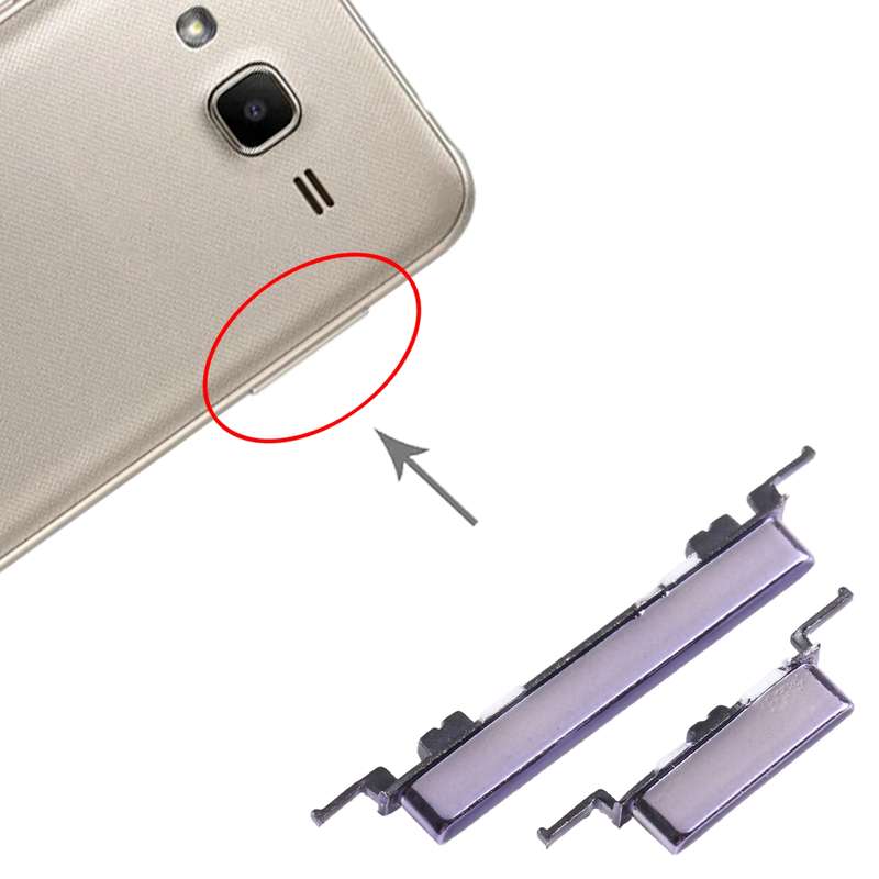 For Samsung Galaxy J2 2017 SM-J200 10pcs Power Button + Volume Control Button(Purple)