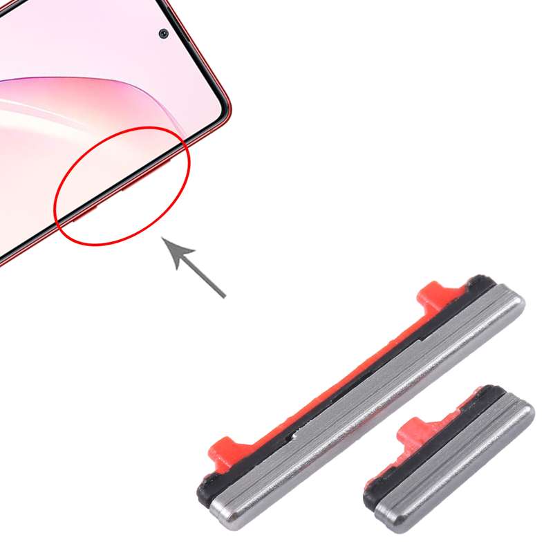 For Samsung Galaxy Note10 Lite SM-N770 10pcs Power Button + Volume Control Button(Grey)