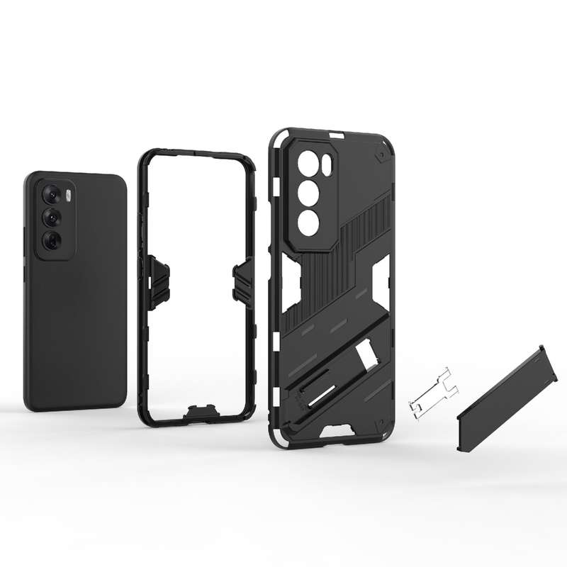 For OPPO Reno12 Pro Global Punk Armor 2 in 1 PC + TPU Phone Case with Holder(Green)