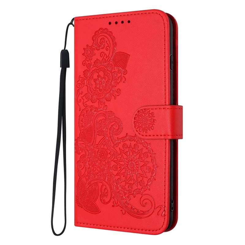 For Motorola Moto X50 Ultra Datura Flower Embossed Flip Leather Phone Case(Red)