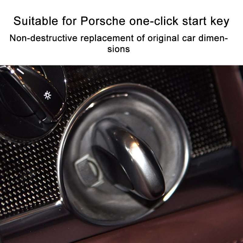 For Porsche Cayenne 2011-2017 Car One-button Start Engine Key Ignition Switch Button(Pink)