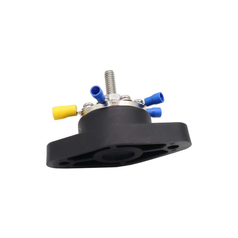 5/16 inch M8 RV Yacht 8-way Terminal Stud with 2pcs M5x20 Screws + Terminals(Black)