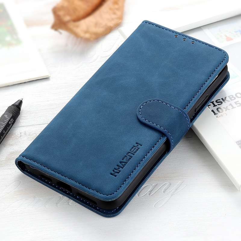 For Honor X7b KHAZNEH Retro Texture Flip Leather Phone Case(Blue)