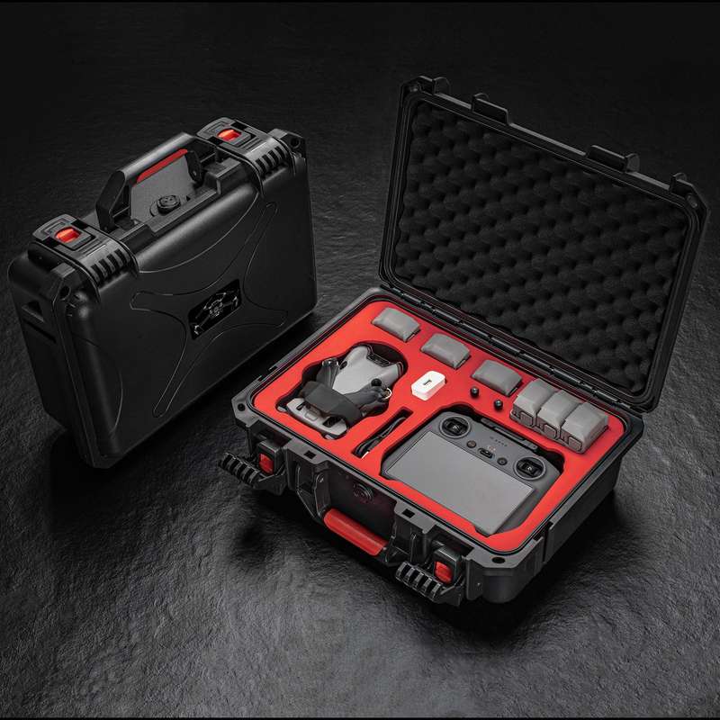For DJI Mini 4 Pro STARTRC Drone Kit Waterproof ABS Suitcase Storage Box(Black Orange)
