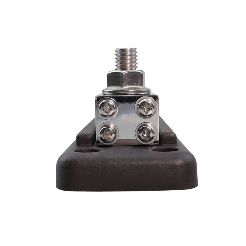 RV 600A High Current busbar 8-way Straight M10 Wiring Studs(Black)