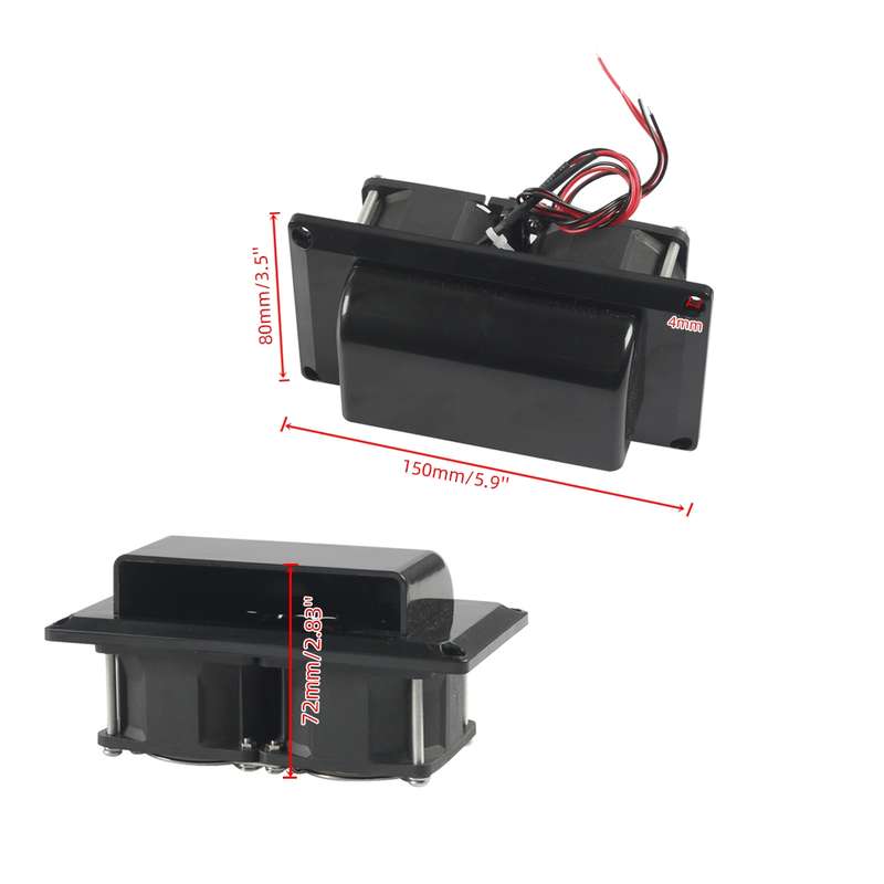 S19 IP68 Waterproof Motorcycle Spotlight(Black)
