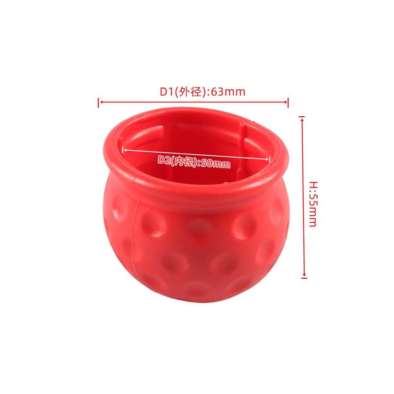 Universal 50mm Automatic Tow Bar Ball Cap Trailer Soft Rubber Protective Cap(Yellow)