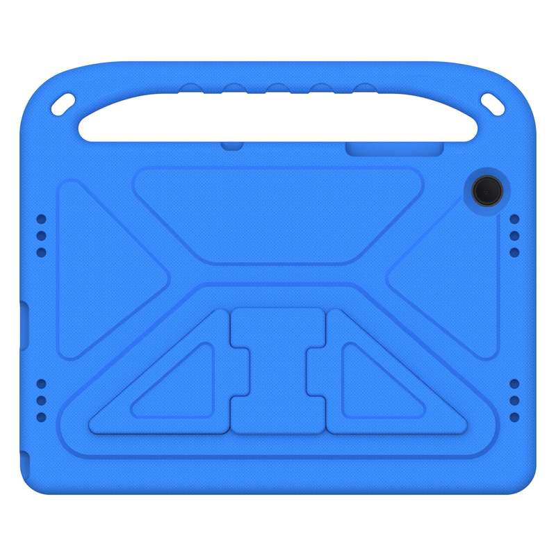 For Samsung Galaxy Tab A9+ Handle EVA Shockproof Tablet Case with Holder(Blue)