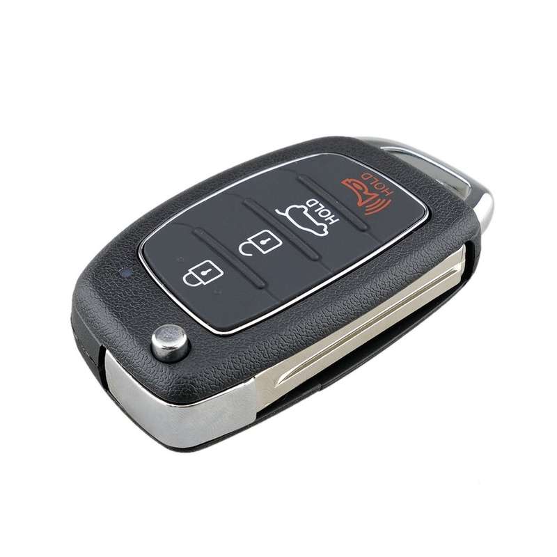 4-button Folding Car Key Shell with Metal Edge Solaris ix35 ix4 Santa For Hyundai Sonata 2014-2017 /