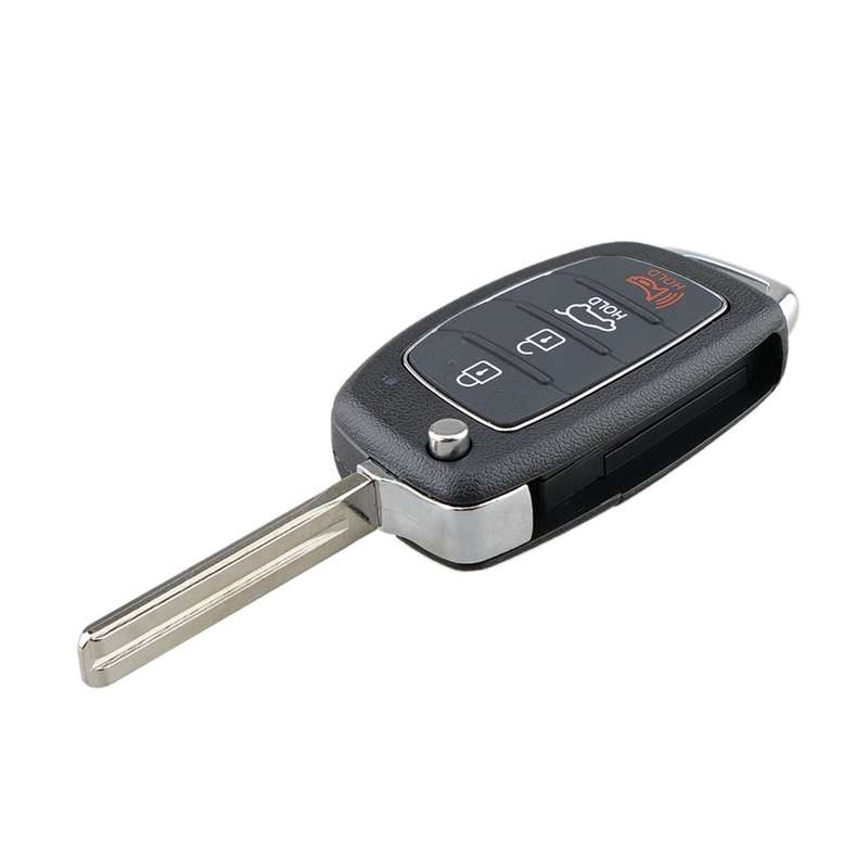 4-button Folding Car Key Shell with Metal Edge Solaris ix35 ix4 Santa For Hyundai Sonata 2014-2017 /