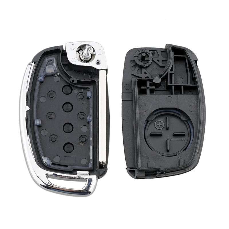 4-button Folding Car Key Shell with Metal Edge Solaris ix35 ix4 Santa For Hyundai Sonata 2014-2017 /